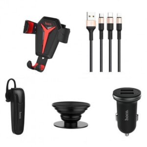 Набір HOCO 5in1 Royal Car Set - Black- це відмінний подарунок для сучасного водія, який хоче їздити з комфортом, тримати свій гаджет під рукою, не боятися, що він розрядиться і проводити телефонні розмови використовуючи гарнітуру@