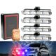 СТРОБОСКОП 4 LED на 4 планки з ПУЛЬТОМ  (Синій-Синій)