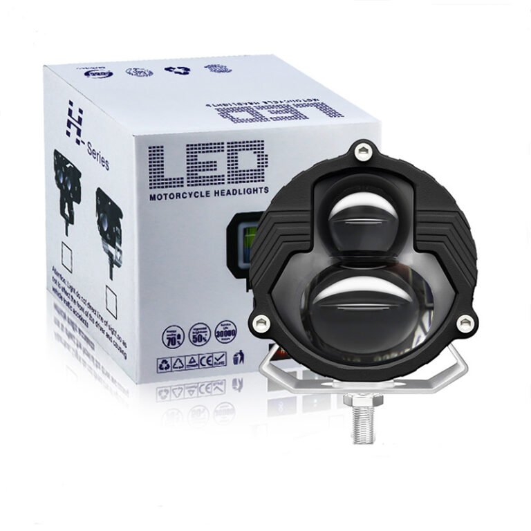 Led мото фара Bi-Led кругла 40W (Біле/Біле) IP67 ближнє і дальнє світло