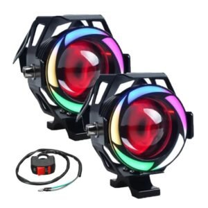Фари для мотоцикла прожектори U7 LED 12-60В  К-кт 2 фари+кнопка
