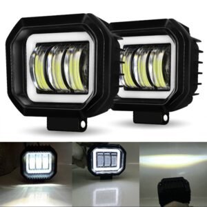 Розмір 10см*10см*6см Світлодіодна LED фара ближнього світла з лінзою і світло-тіньовою границею. Потужність - 30 Ватт.@