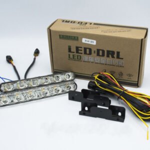 LED DRL "6LED W + Y Automobile safety of DRL" (Білий ДГЗ + Жовтий бігучий поворот))