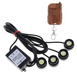 денні ходові вогні з режимом стробоскопа Eagle Eye 4 led. Перемикання режим за допомогою пульта....@